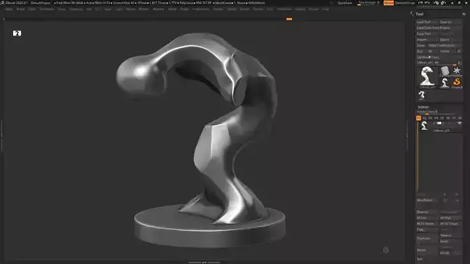 Modern Abstract Decorative sculpture 3d print model 130 3D print model