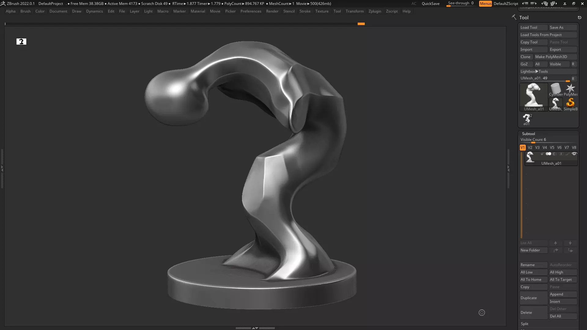 Modern Abstract Decorative sculpture 3d print model 130 3D print model_0