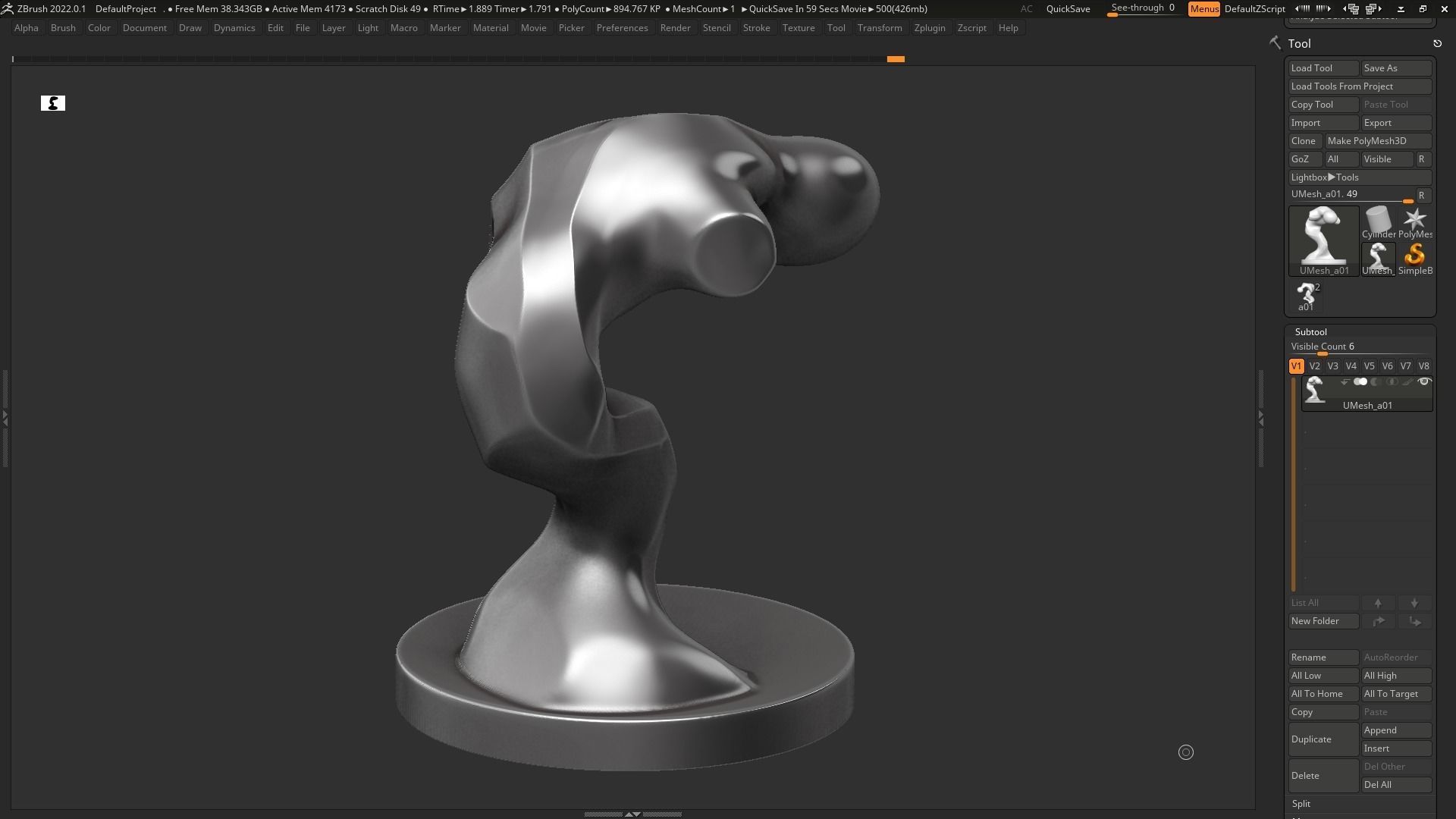 Modern Abstract Decorative sculpture 3d print model 130 3D print model_6