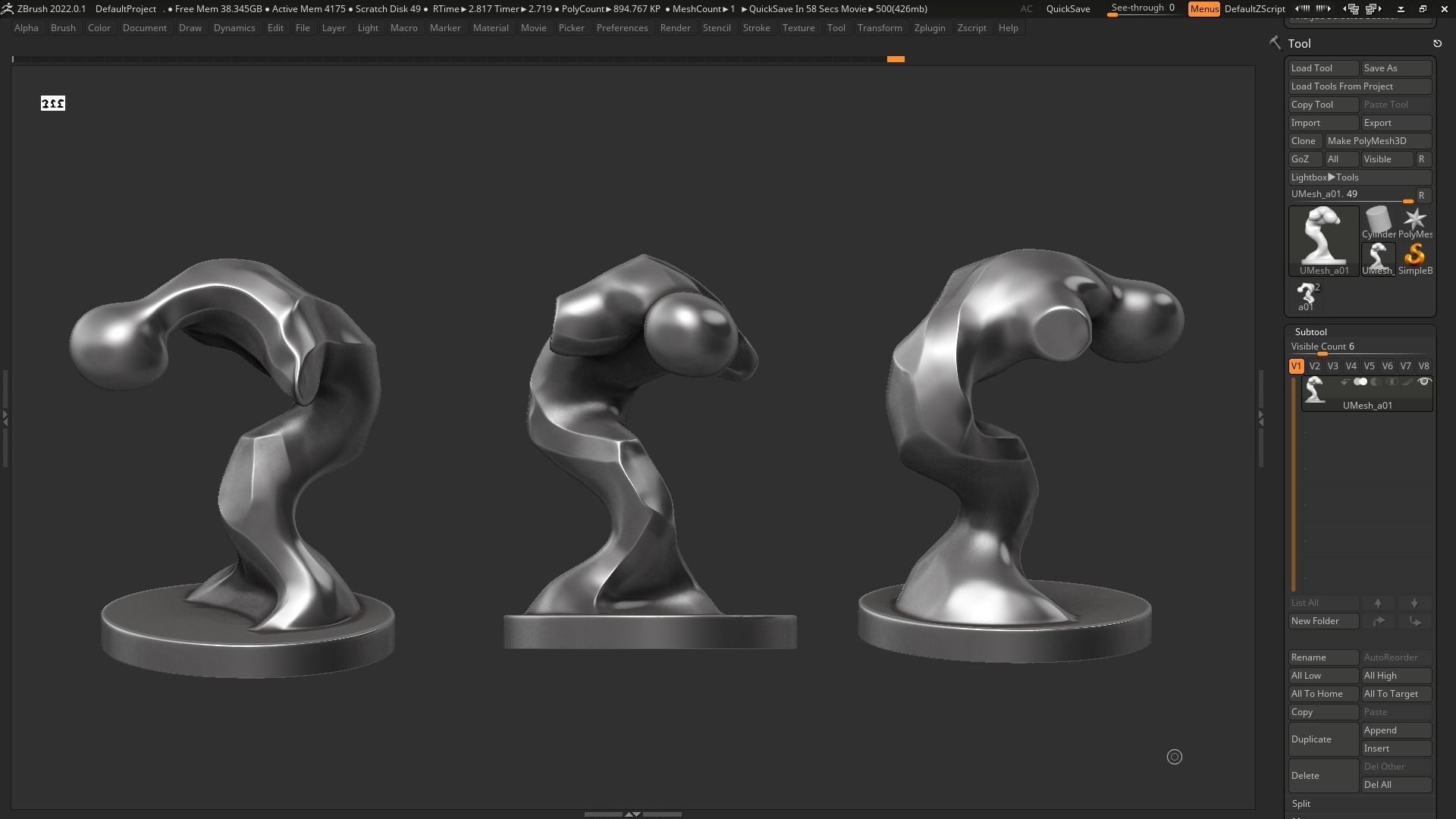 Modern Abstract Decorative sculpture 3d print model 130 3D print model_9