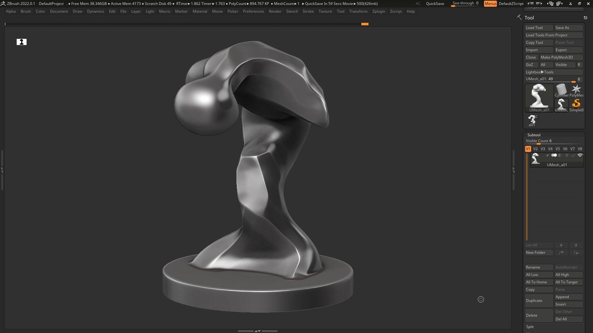 Modern Abstract Decorative sculpture 3d print model 130 3D print model_2