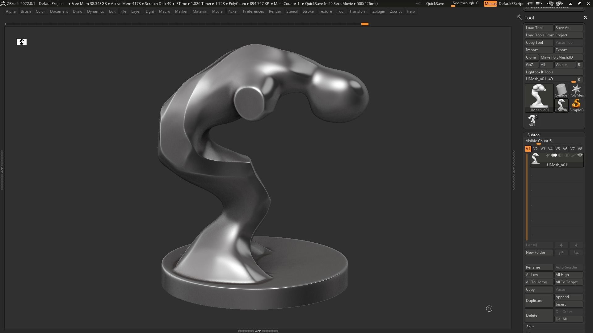 Modern Abstract Decorative sculpture 3d print model 130 3D print model_5