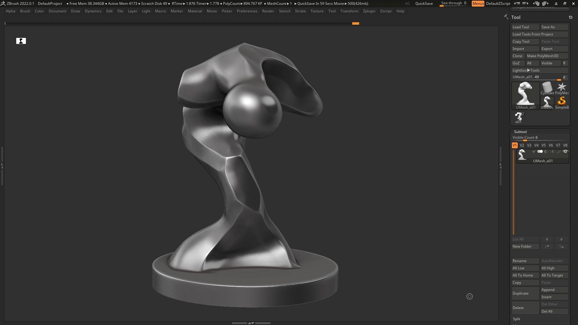 Modern Abstract Decorative sculpture 3d print model 130 3D print model_3