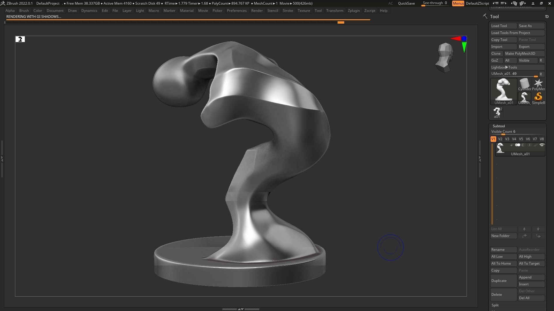 Modern Abstract Decorative sculpture 3d print model 130 3D print model_8