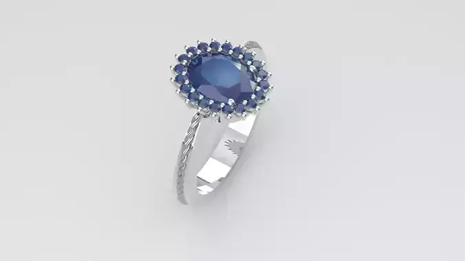 ankaraj oval sapphire and diamond ring