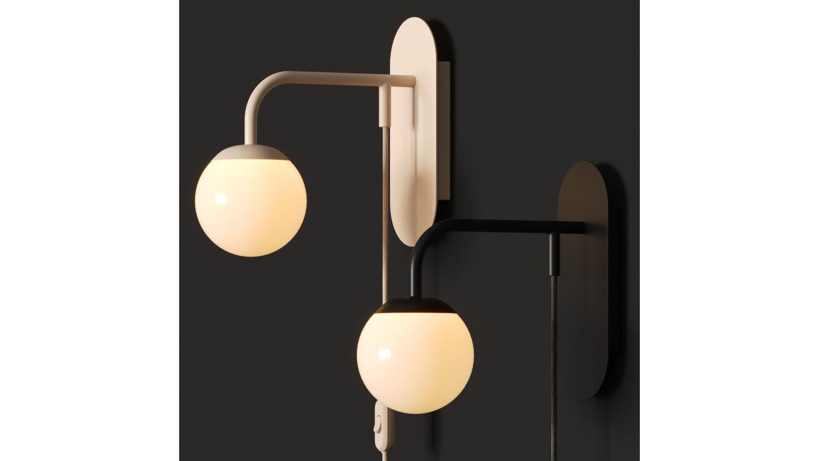 Lucande Rama Wall Lamp 3D model_1