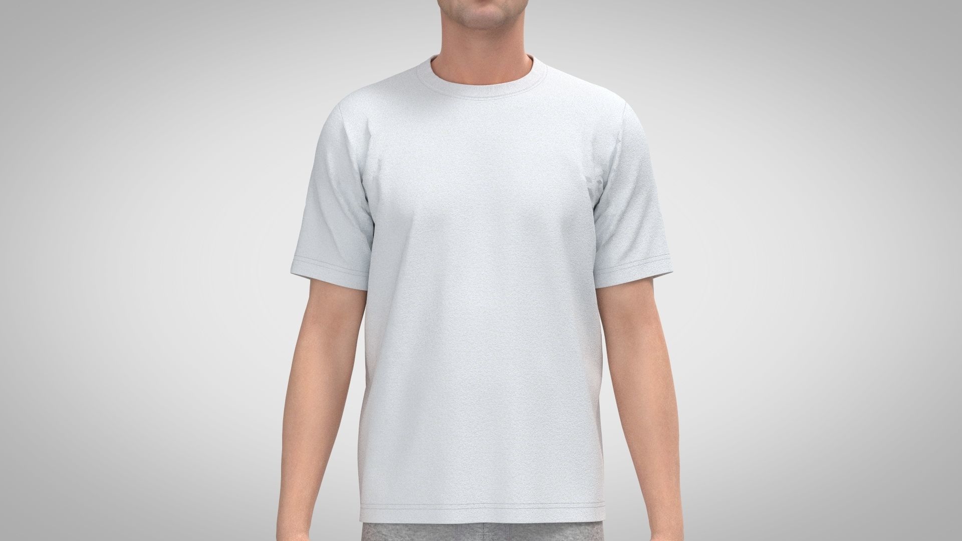 T Shirt short sleeve 3D model_4