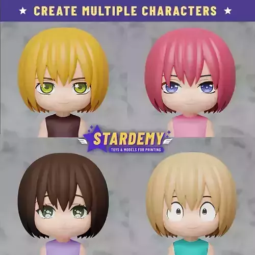 NENDOROID BOB HAIRSTYLE MANTA ARMIN 3D print model
