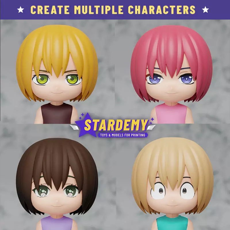 NENDOROID BOB HAIRSTYLE MANTA ARMIN 3D print model_0