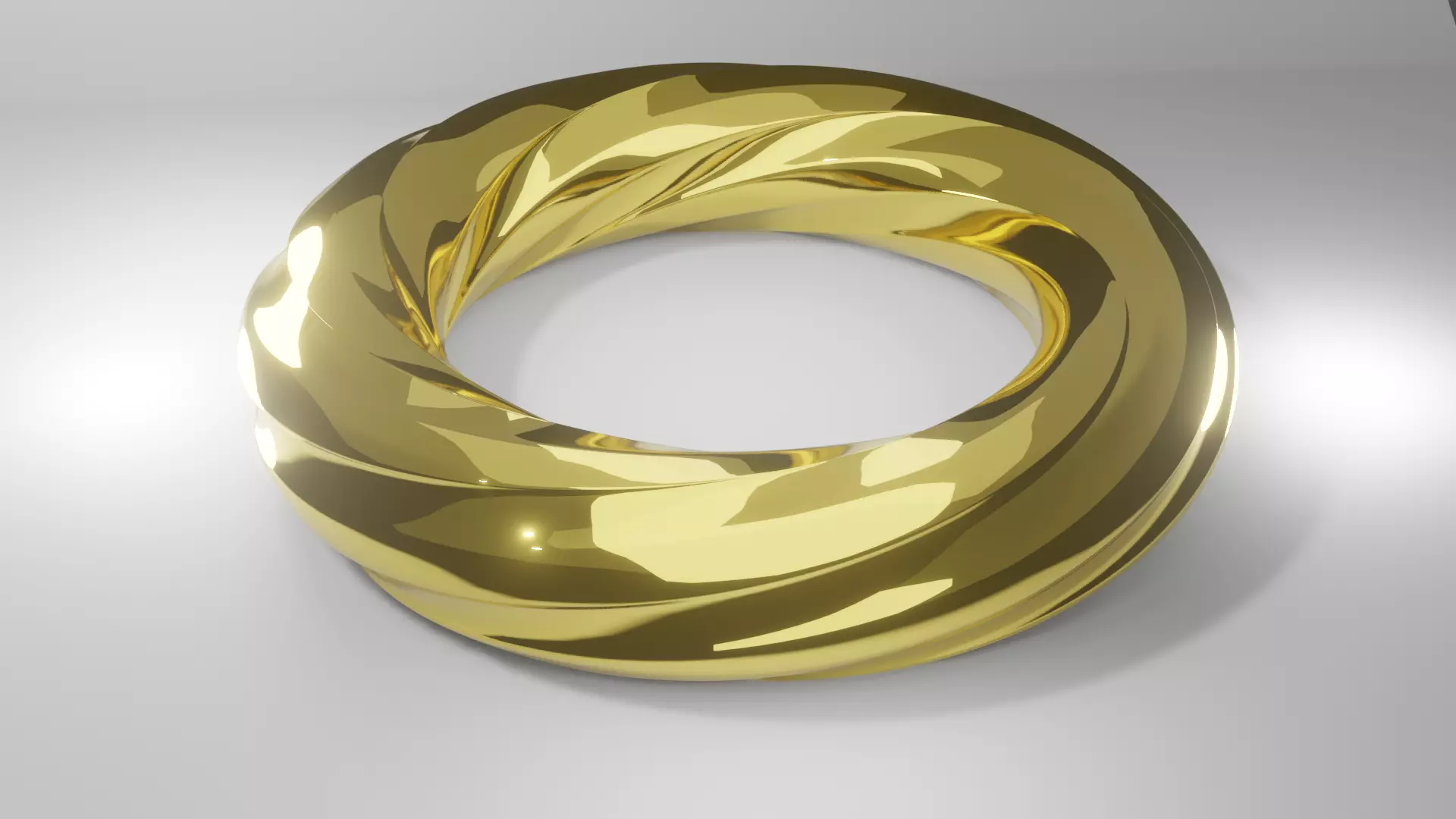 RingC gold ring 3D model_0