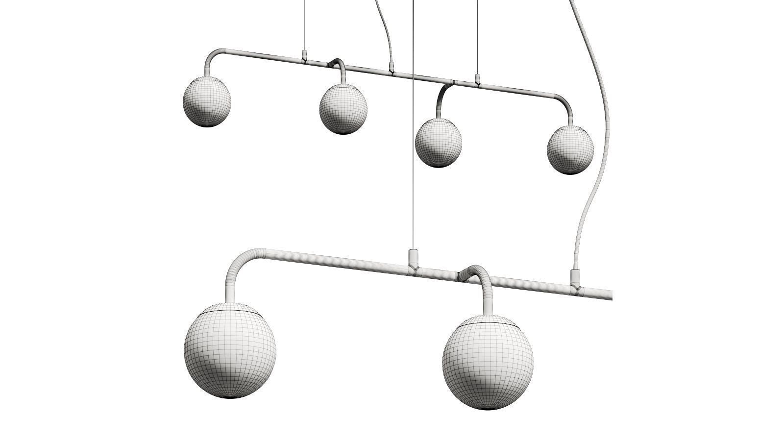 Lucande Rama Pendant Lamp 3D model_2