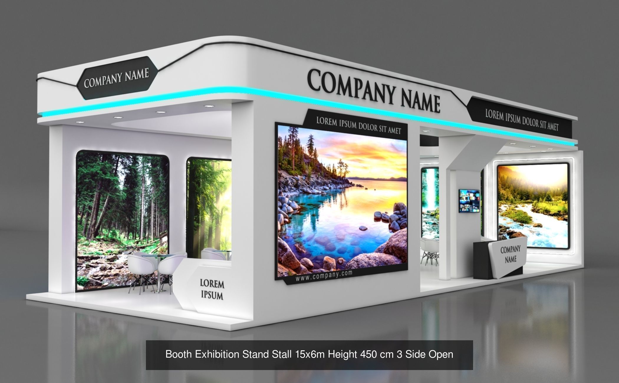 10 Exhibition Stand Stall Booth 3D model 3D Model Collection _4