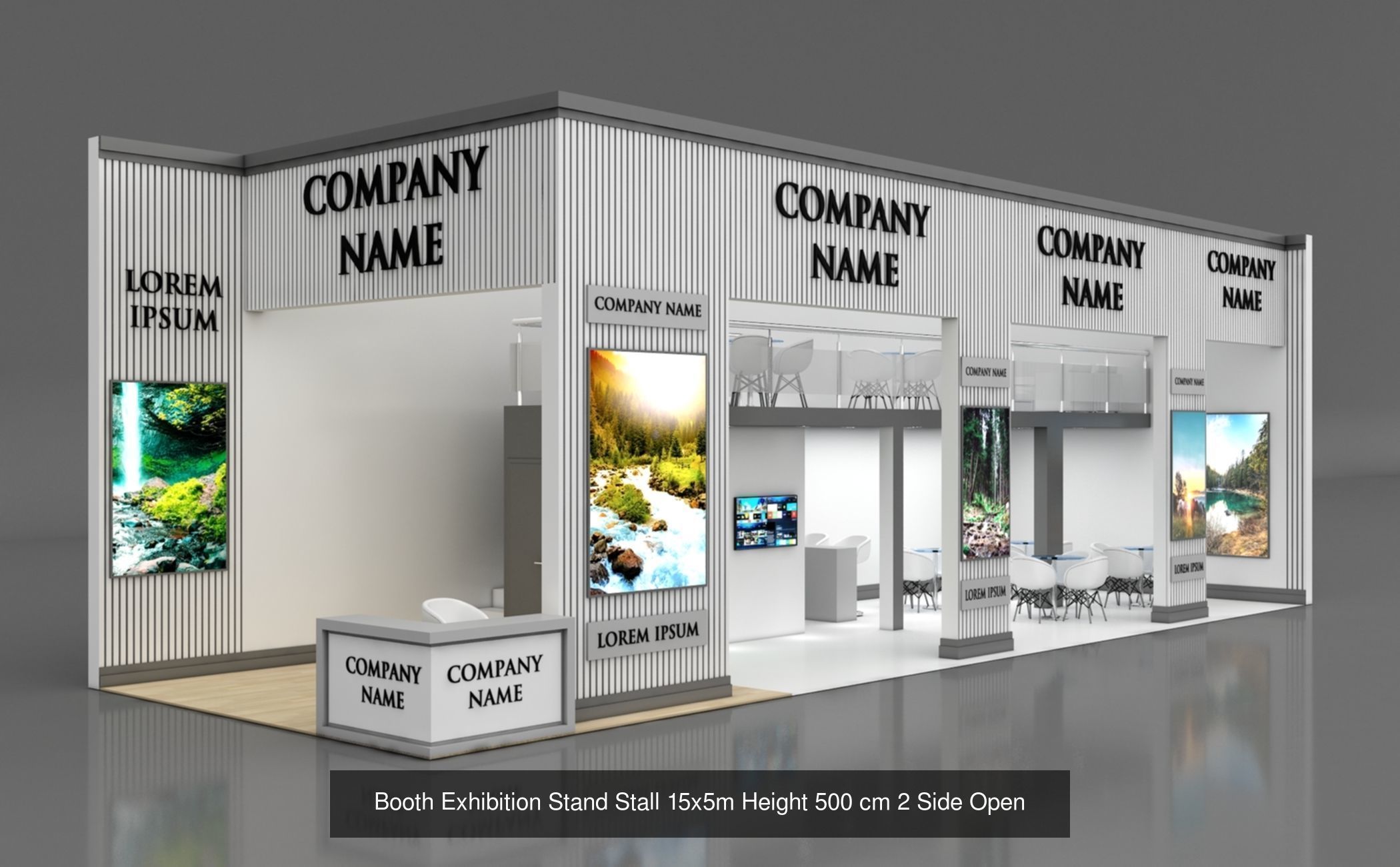 10 Exhibition Stand Stall Booth 3D model 3D Model Collection _6