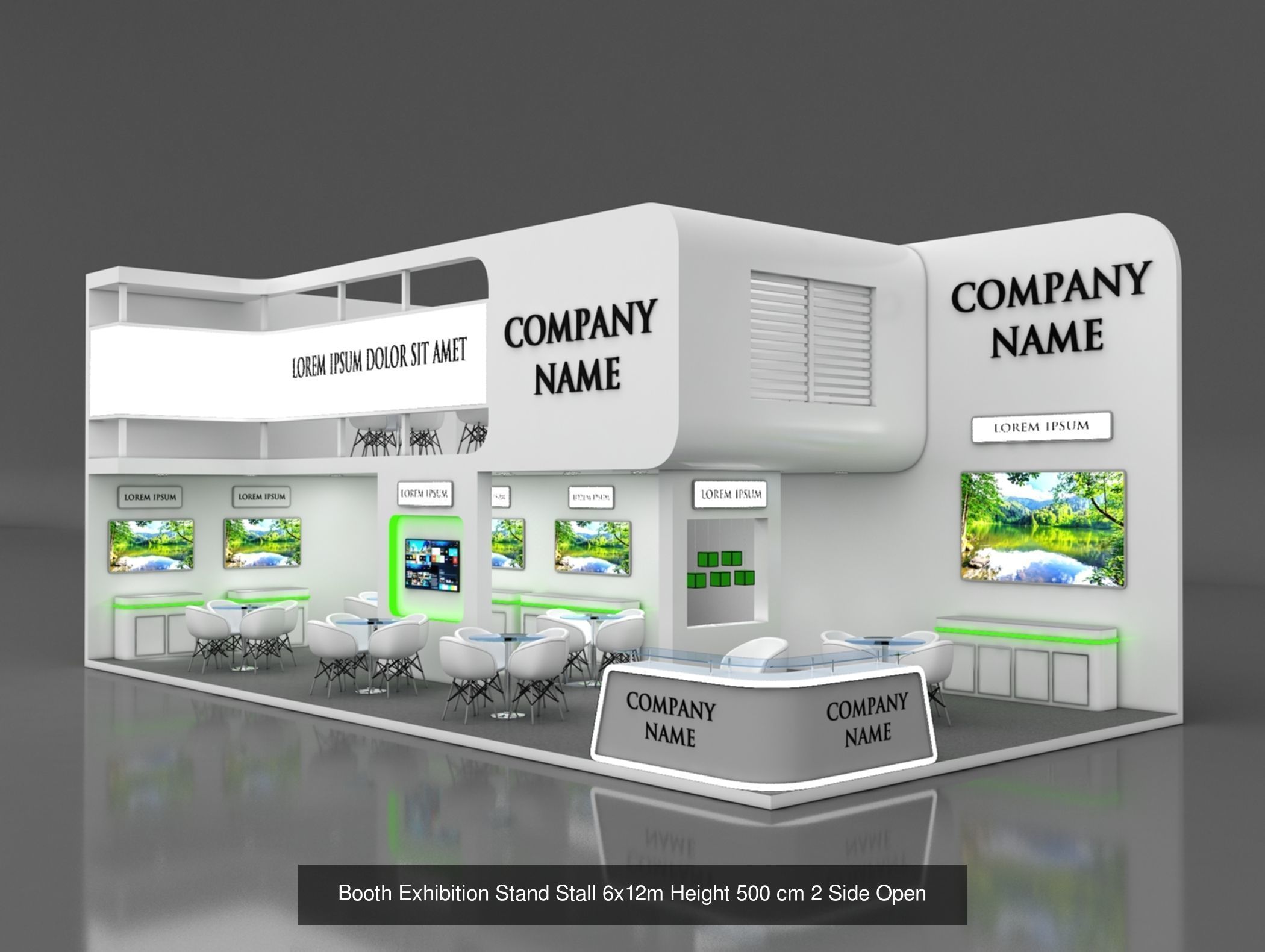10 Exhibition Stand Stall Booth 3D model 3D Model Collection _8