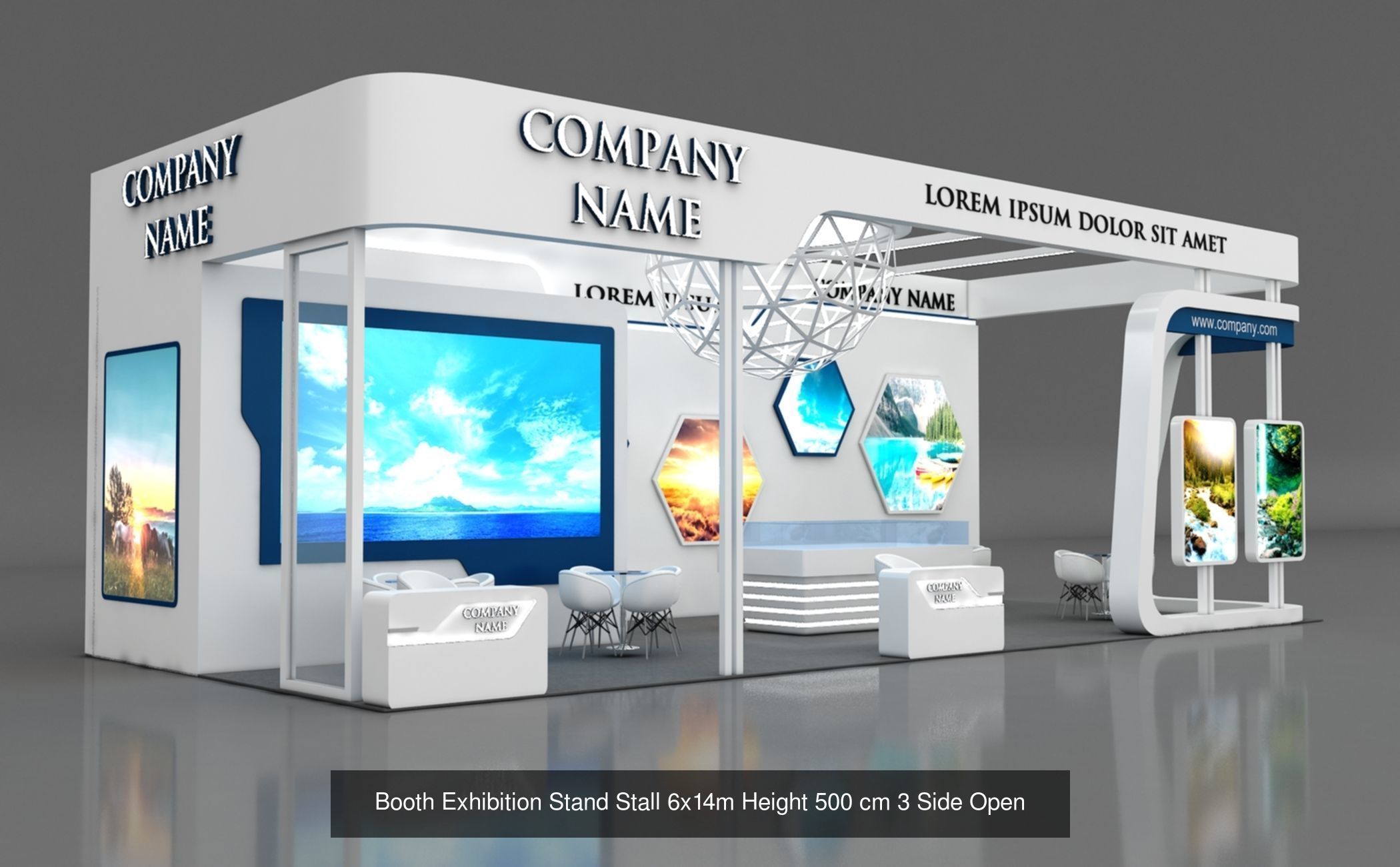 10 Exhibition Stand Stall Booth 3D model 3D Model Collection _9