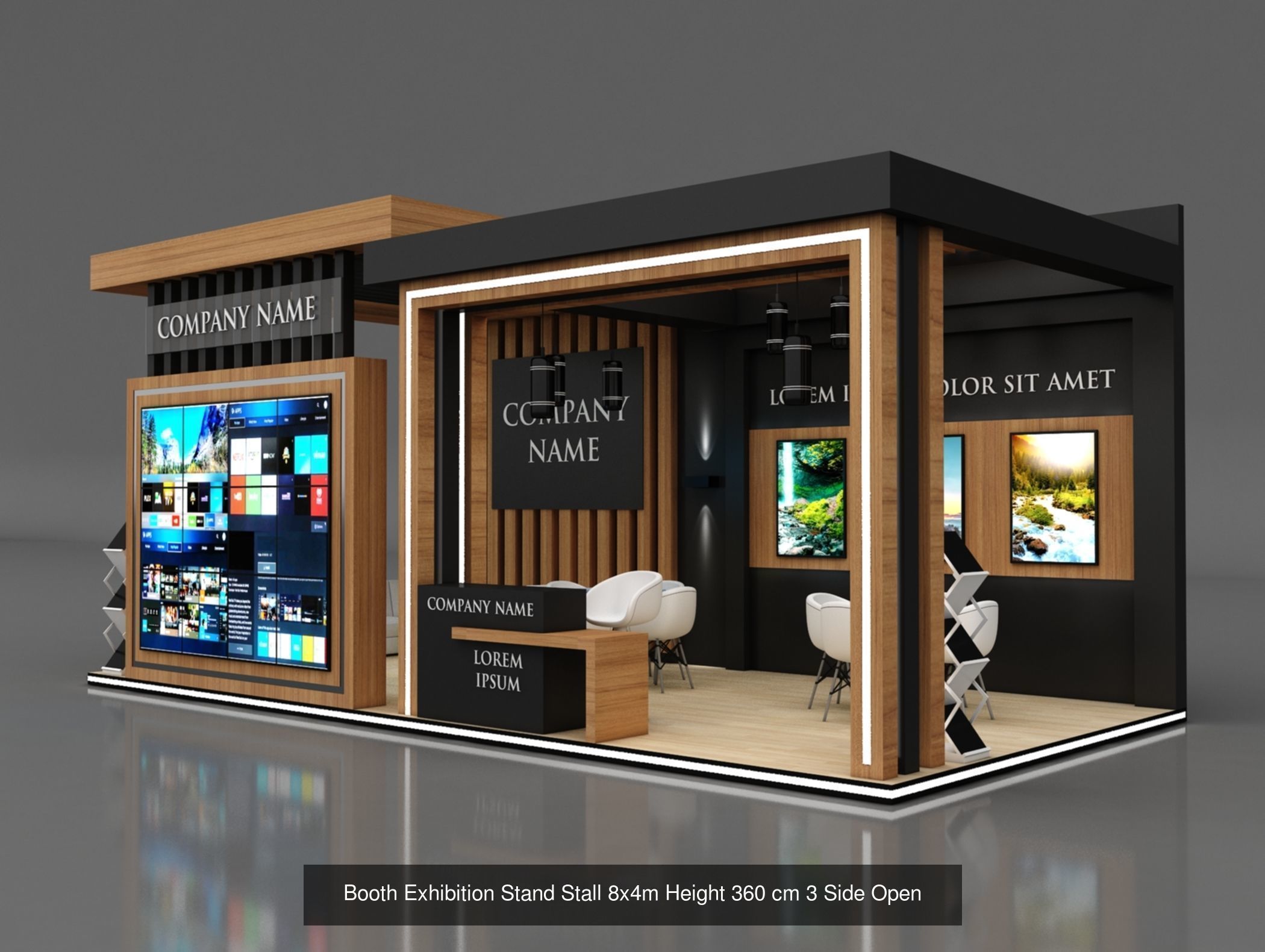 10 Exhibition Stand Stall Booth 3D model 3D Model Collection _5