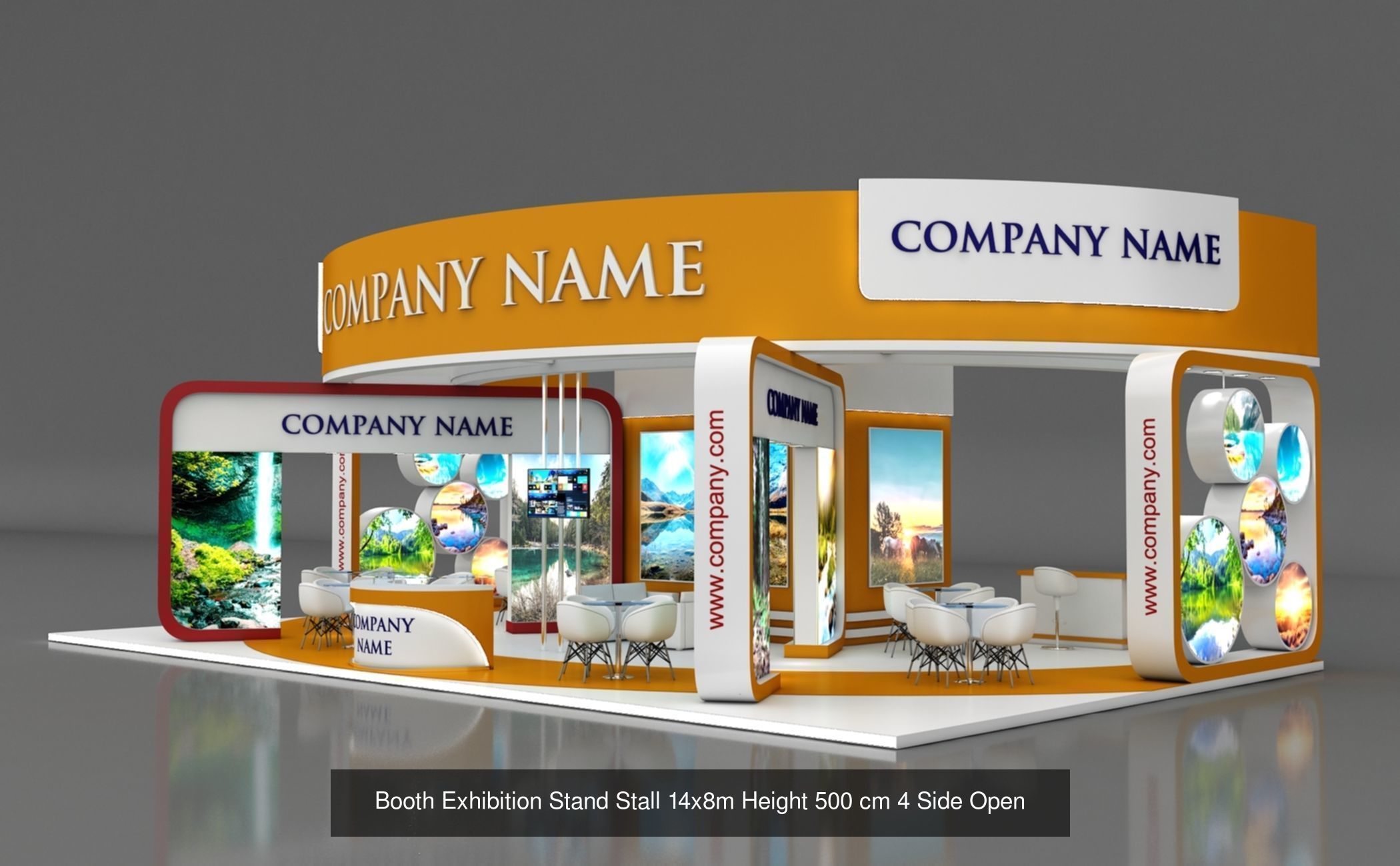 10 Exhibition Stand Stall Booth 3D model 3D Model Collection _6
