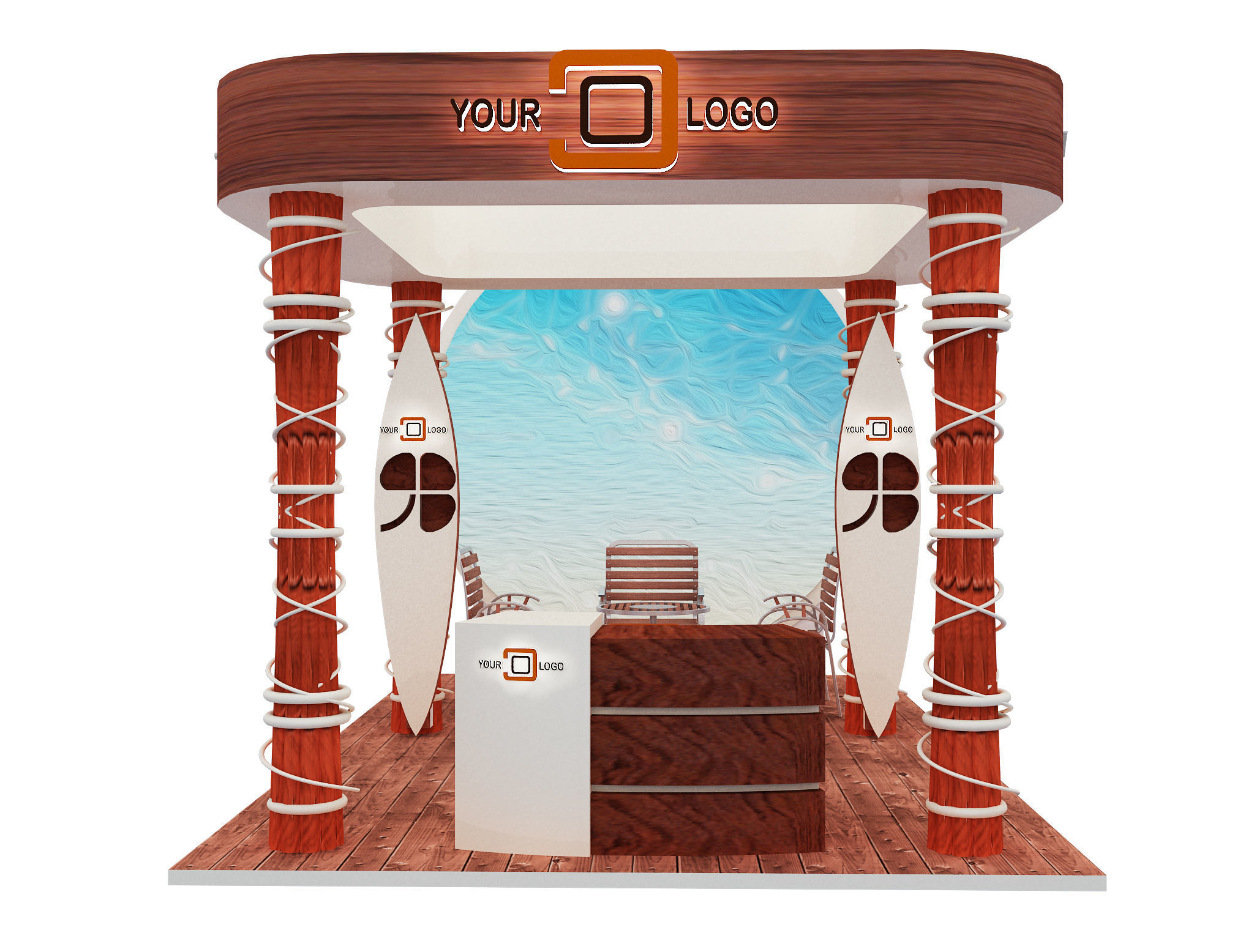 Booth Exhibition Stand a596e 3D model_14