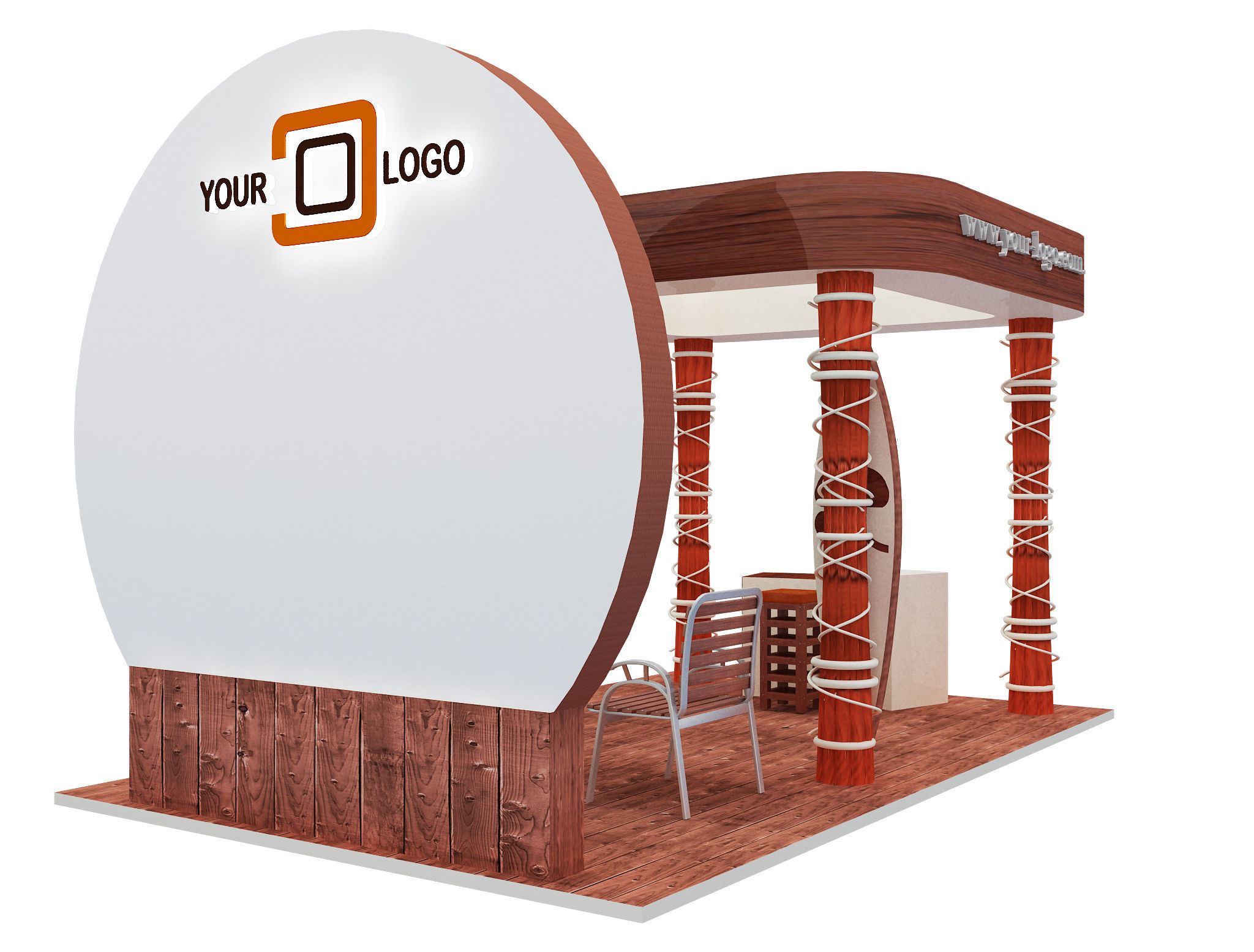 Booth Exhibition Stand a596e 3D model_8