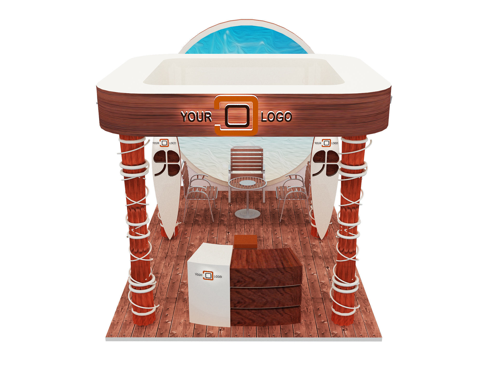 Booth Exhibition Stand a596e 3D model_6