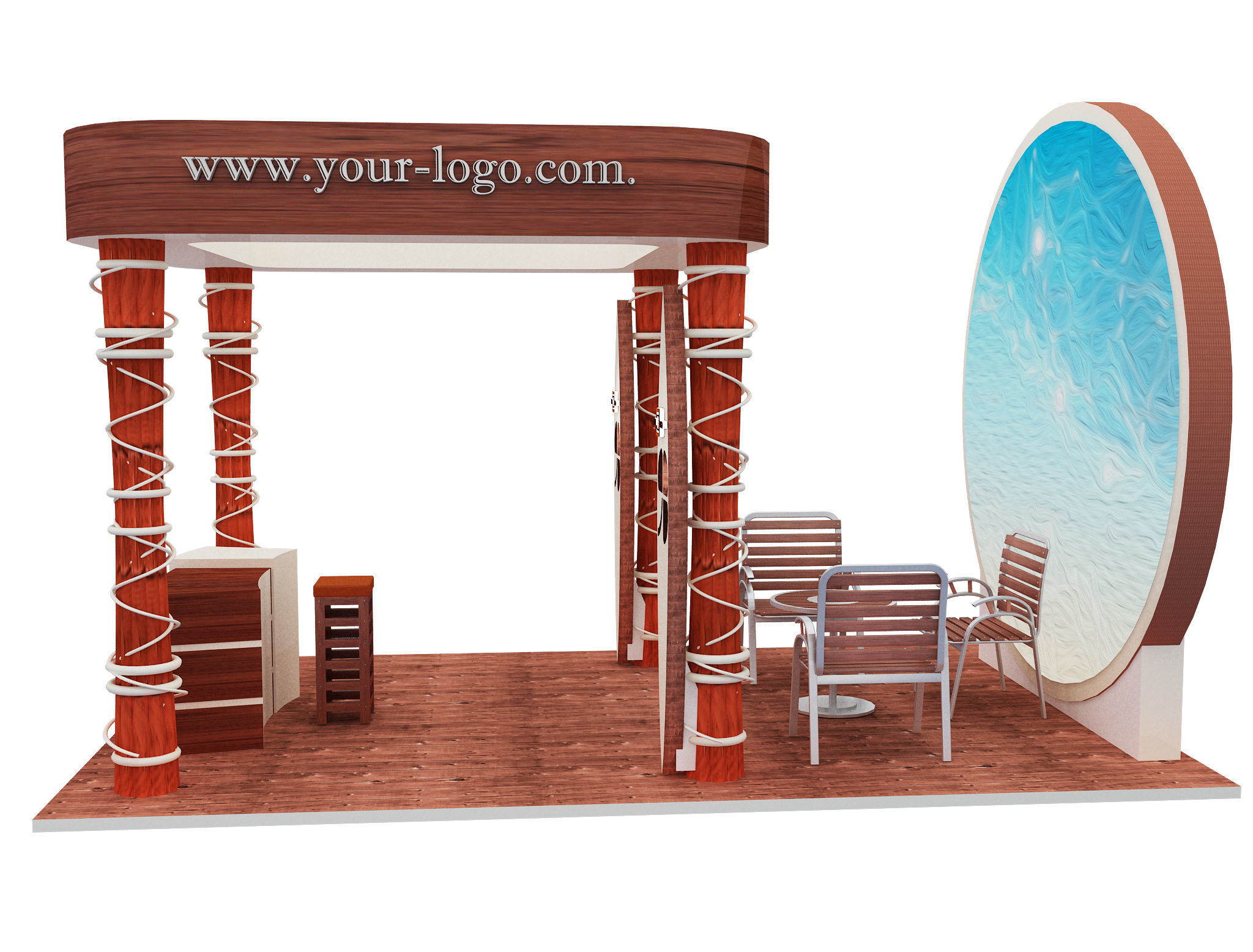 Booth Exhibition Stand a596e 3D model_4