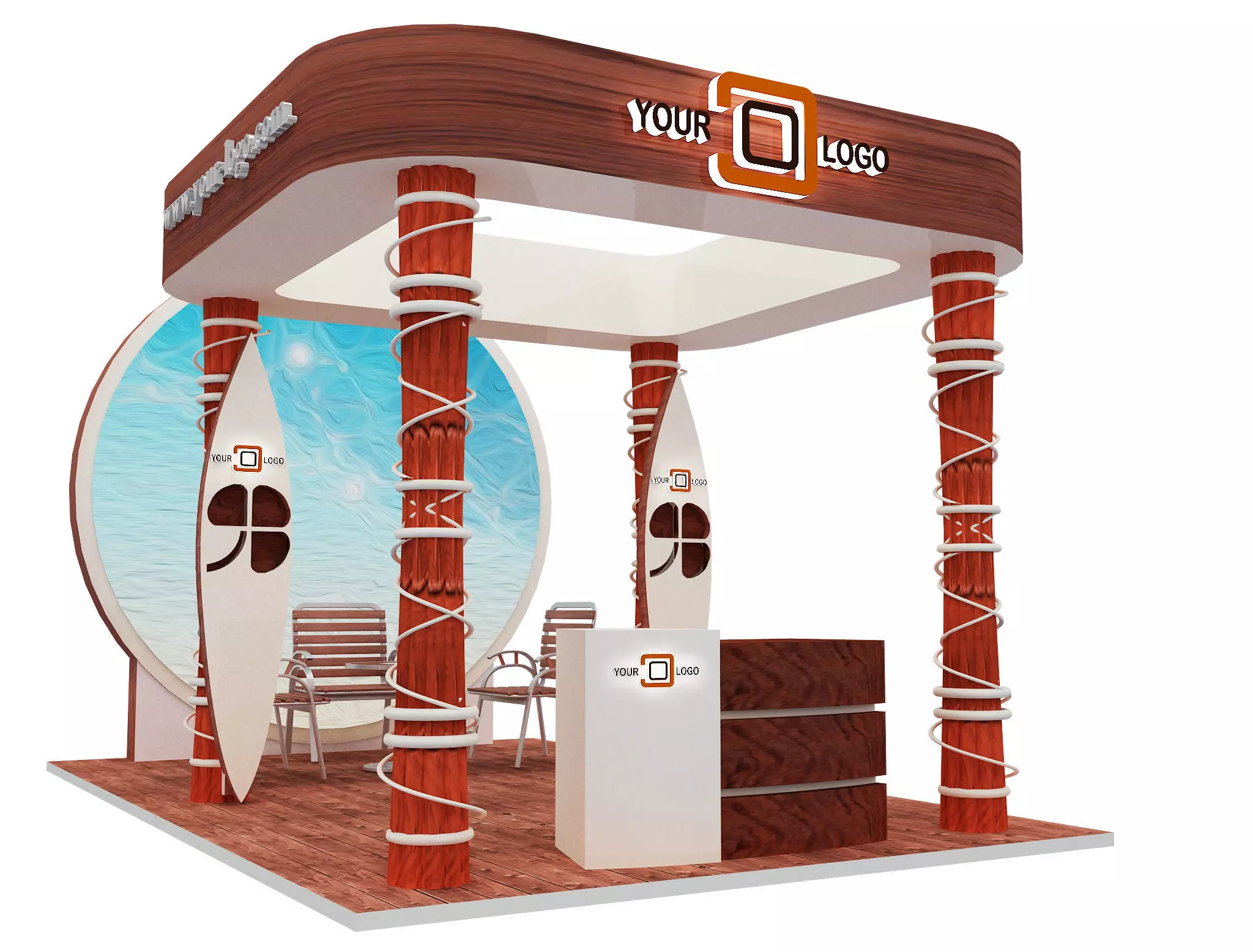 Booth Exhibition Stand a596e 3D model_0
