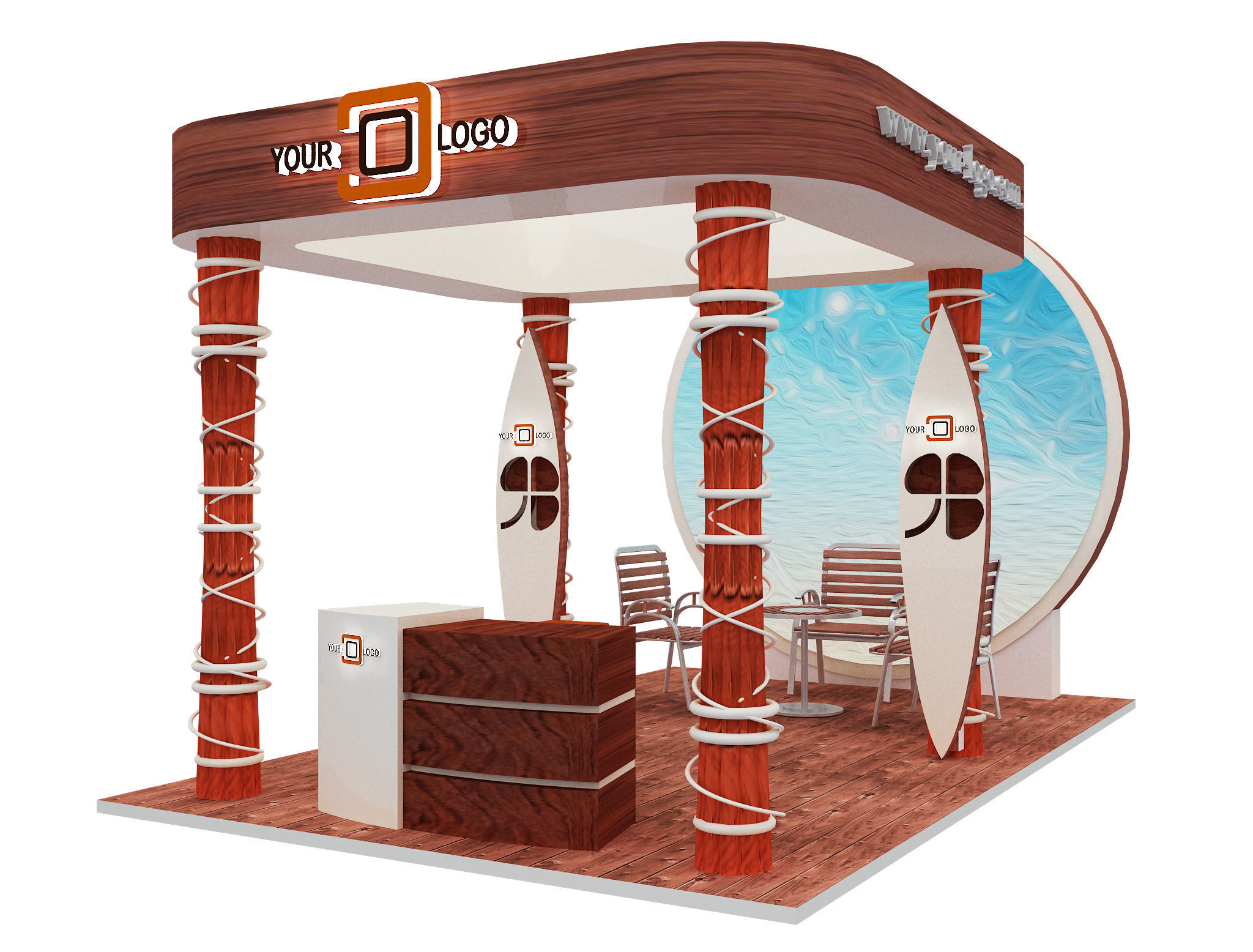 Booth Exhibition Stand a596e 3D model_12
