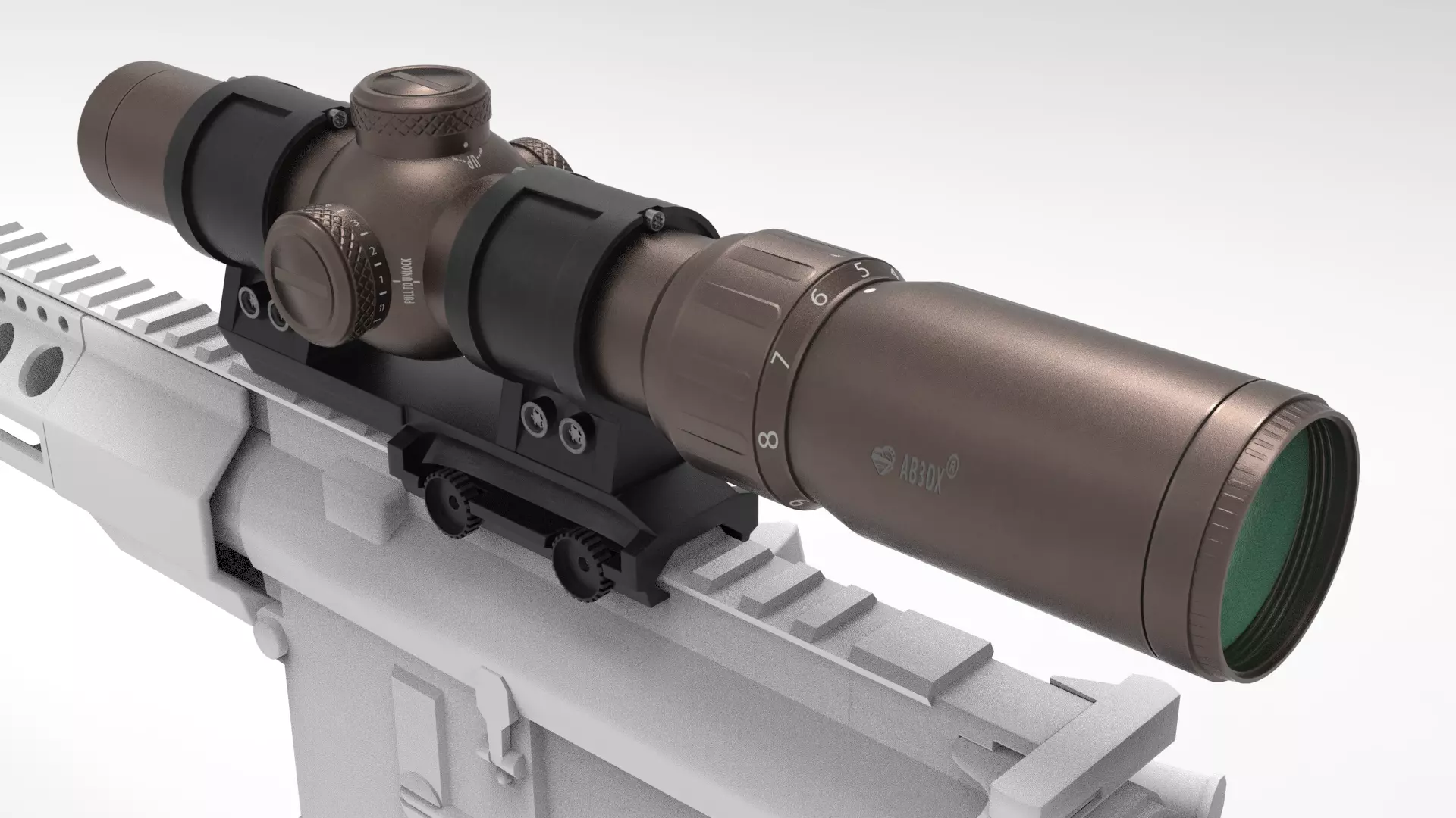 Vortex Razor HD Gen III LPVO Low-poly 3D model