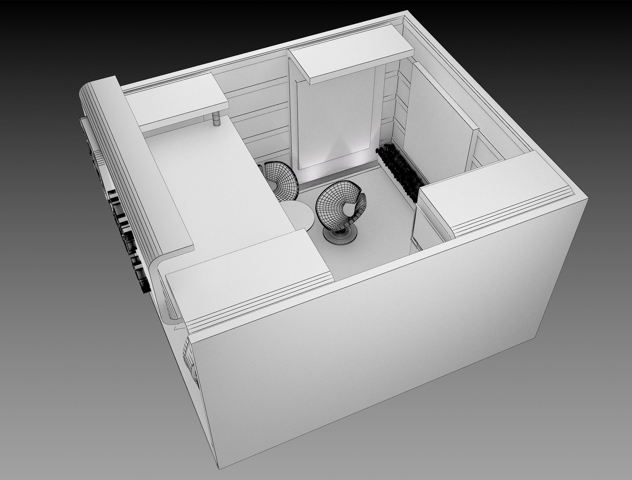 Booth Exhibition Stand a597a 3D model_11