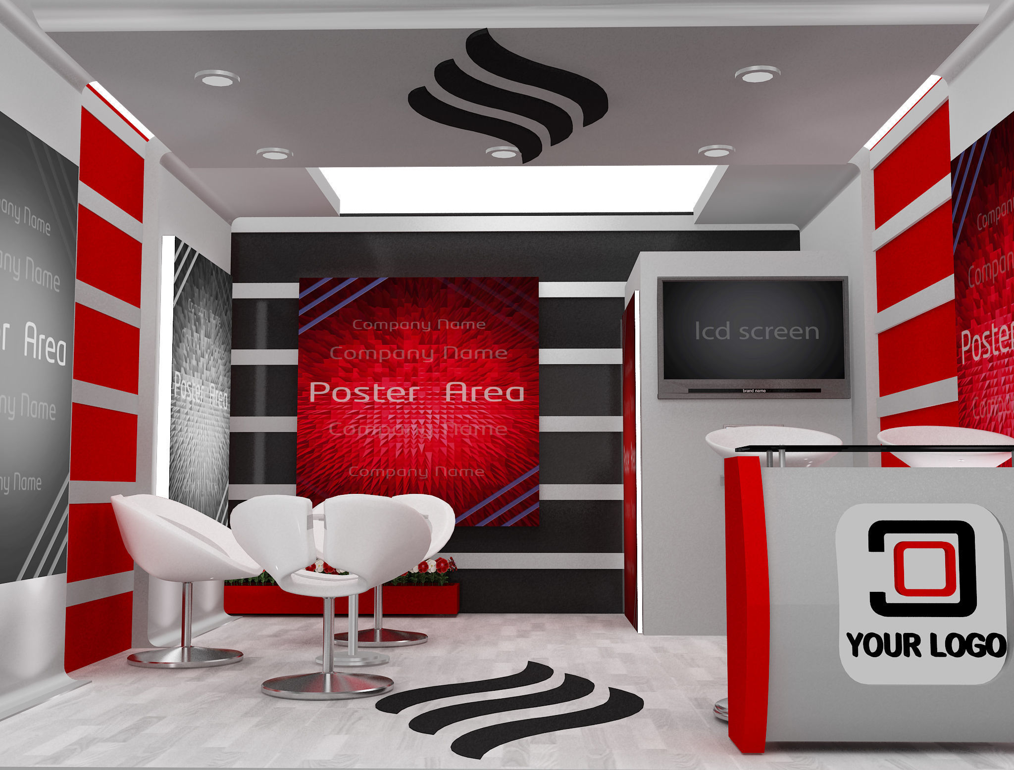 Booth Exhibition Stand a597a 3D model_8