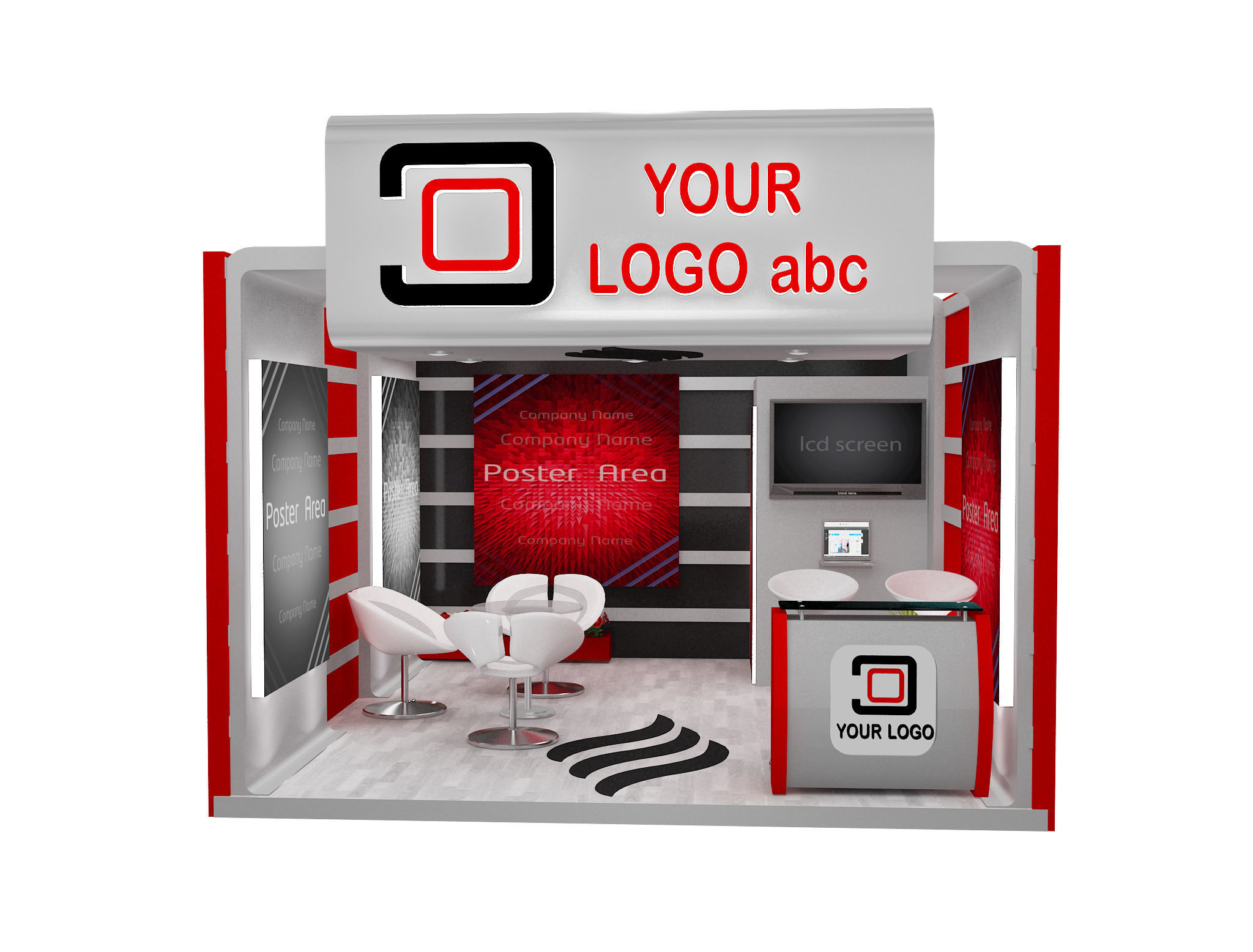 Booth Exhibition Stand a597a 3D model_2