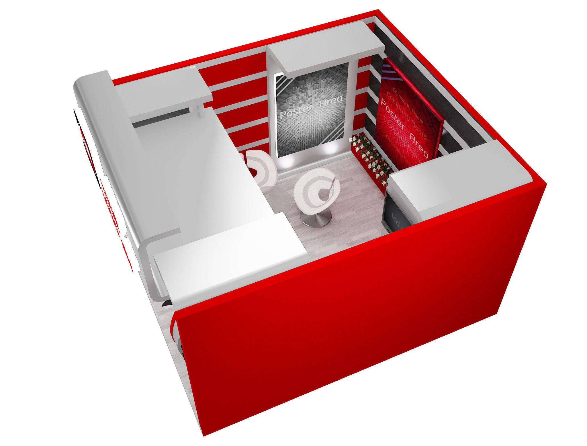 Booth Exhibition Stand a597a 3D model_10