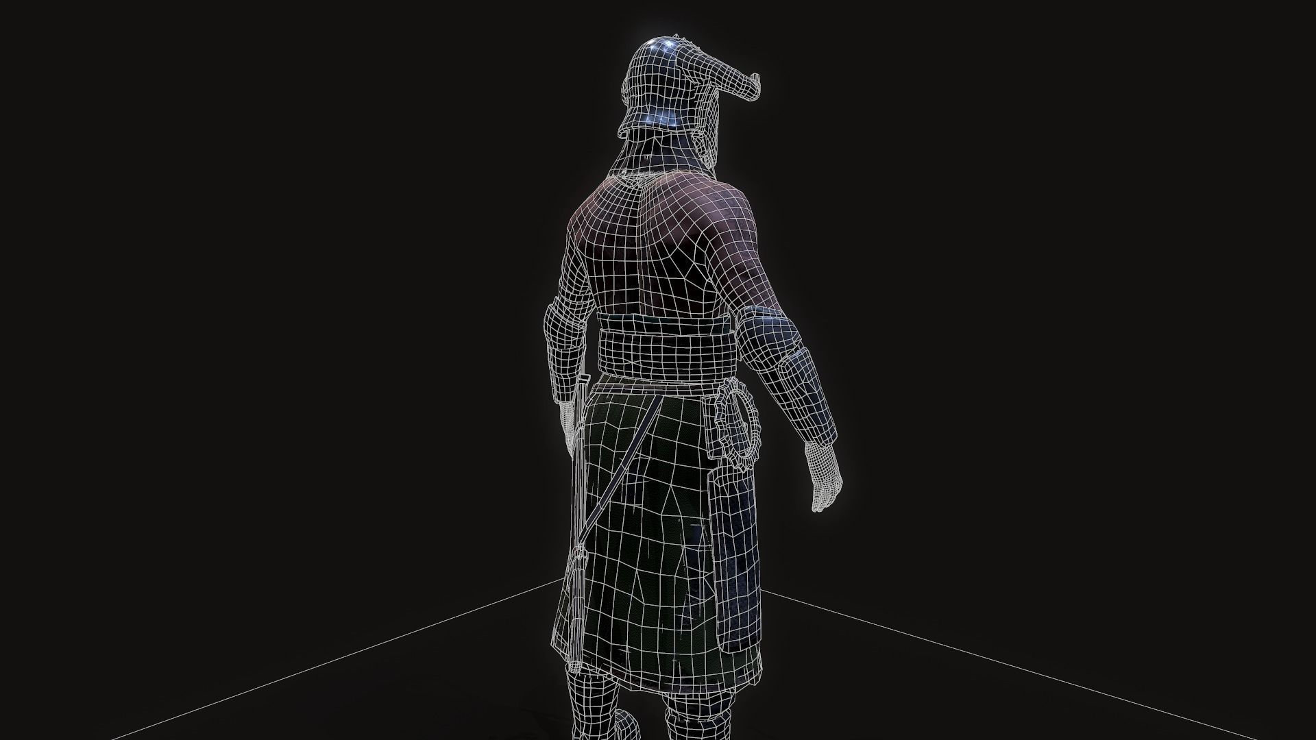 Hell Viking Low-poly 3D model_23