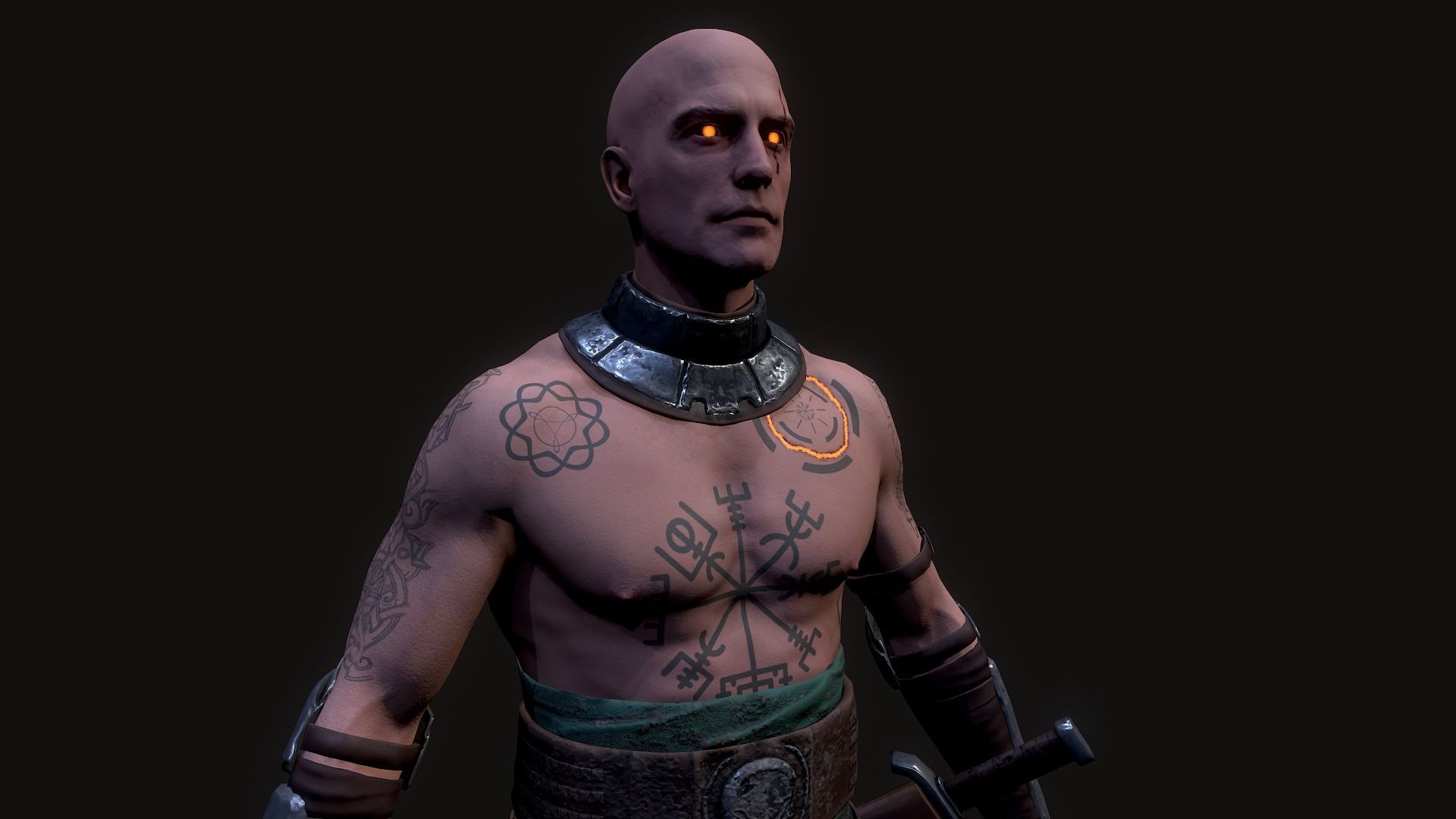 Hell Viking Low-poly 3D model_13