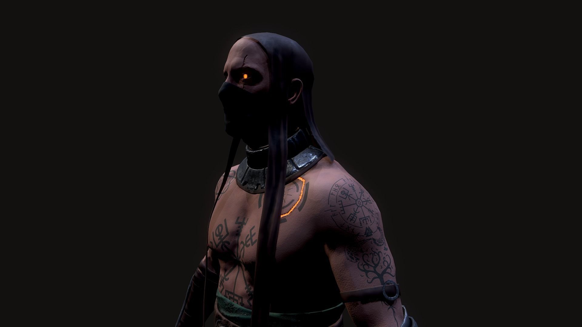 Hell Viking Low-poly 3D model_12