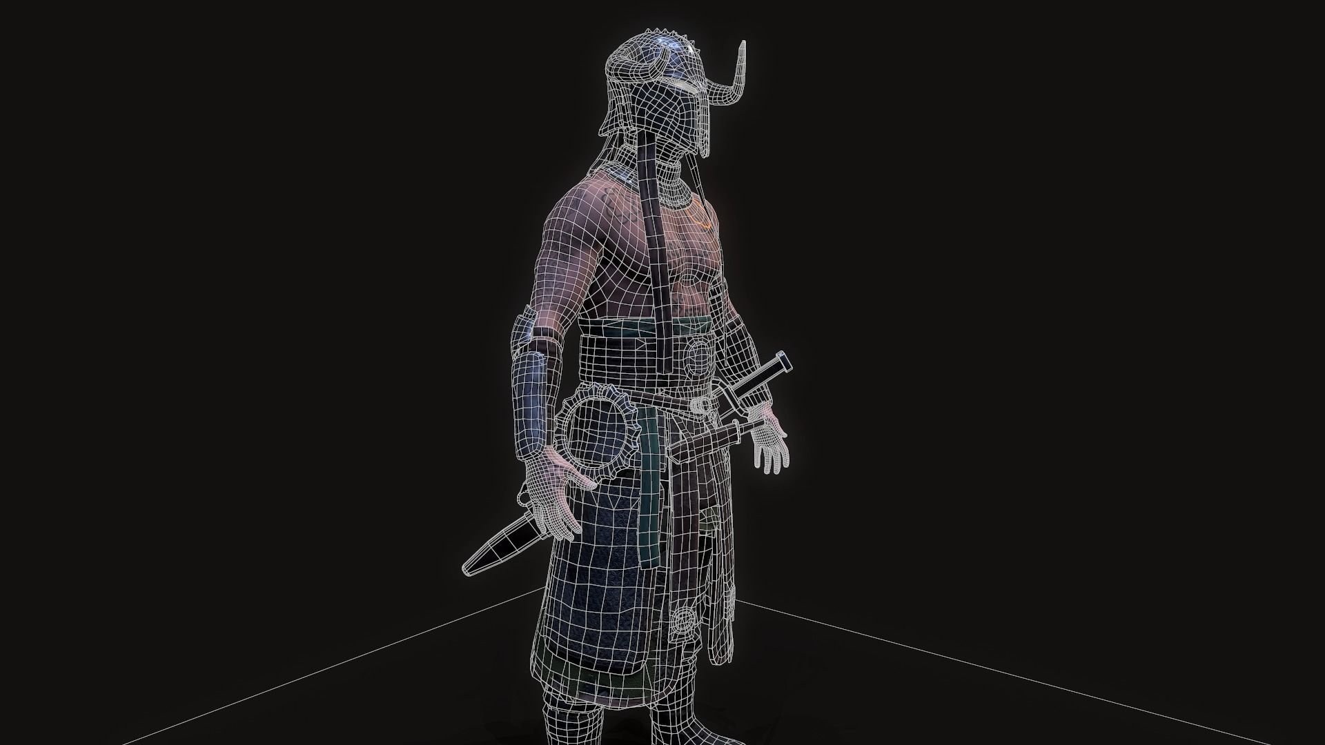 Hell Viking Low-poly 3D model_22