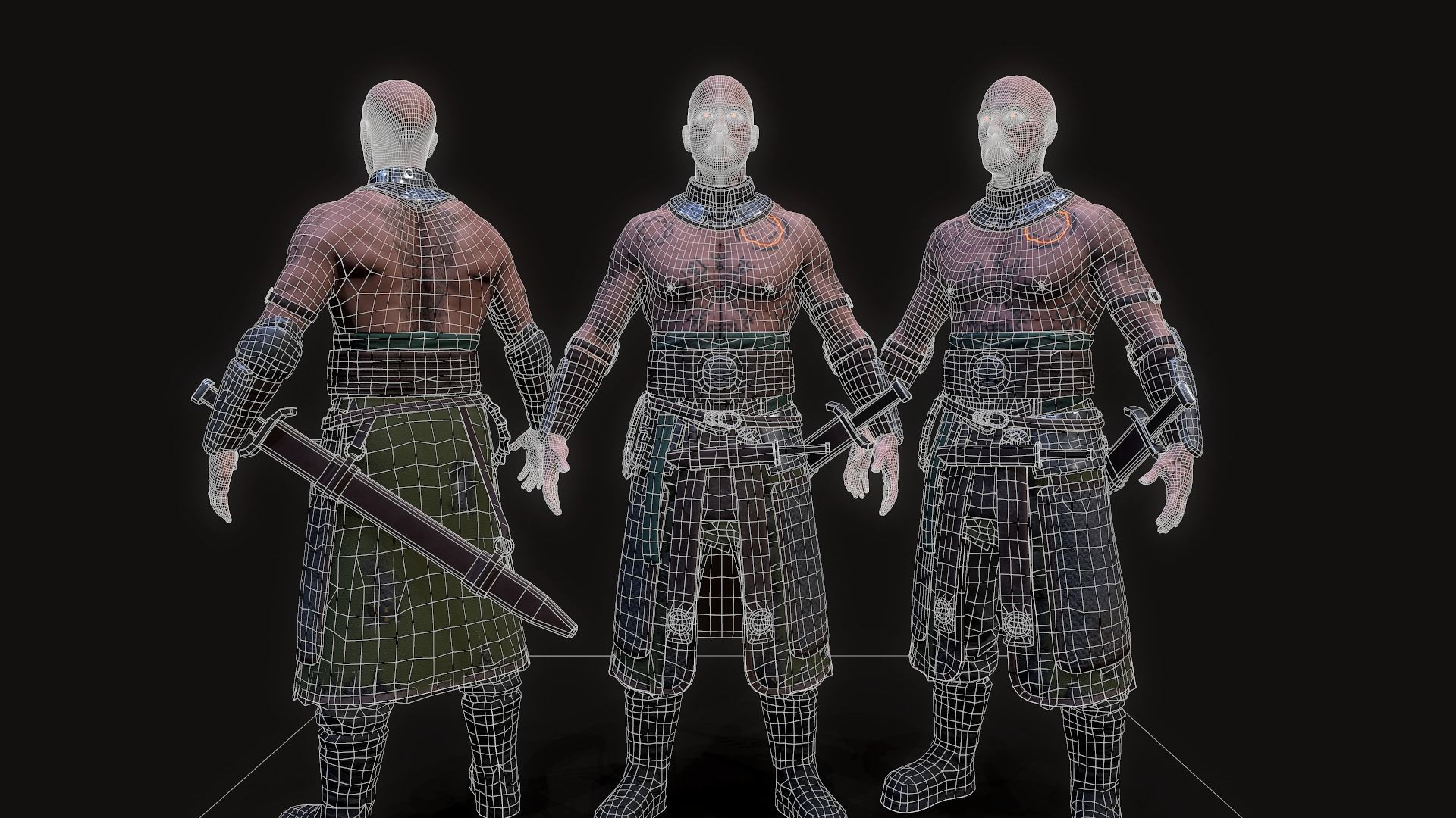 Hell Viking Low-poly 3D model_16