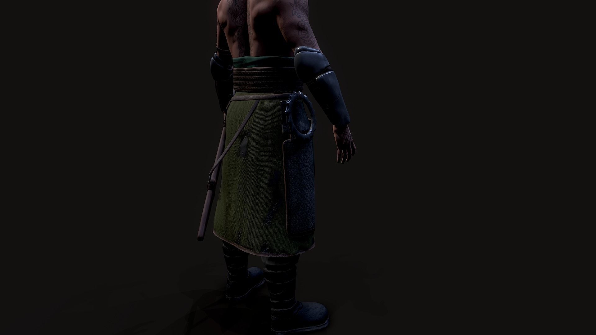 Hell Viking Low-poly 3D model_9