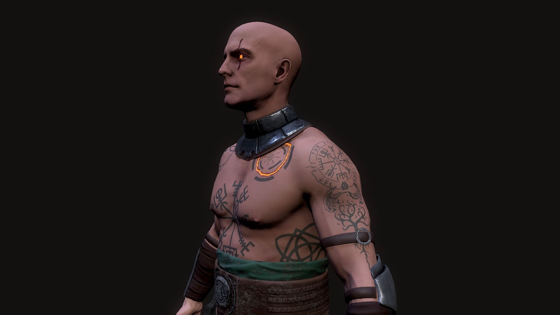 Hell Viking Low-poly 3D model_15