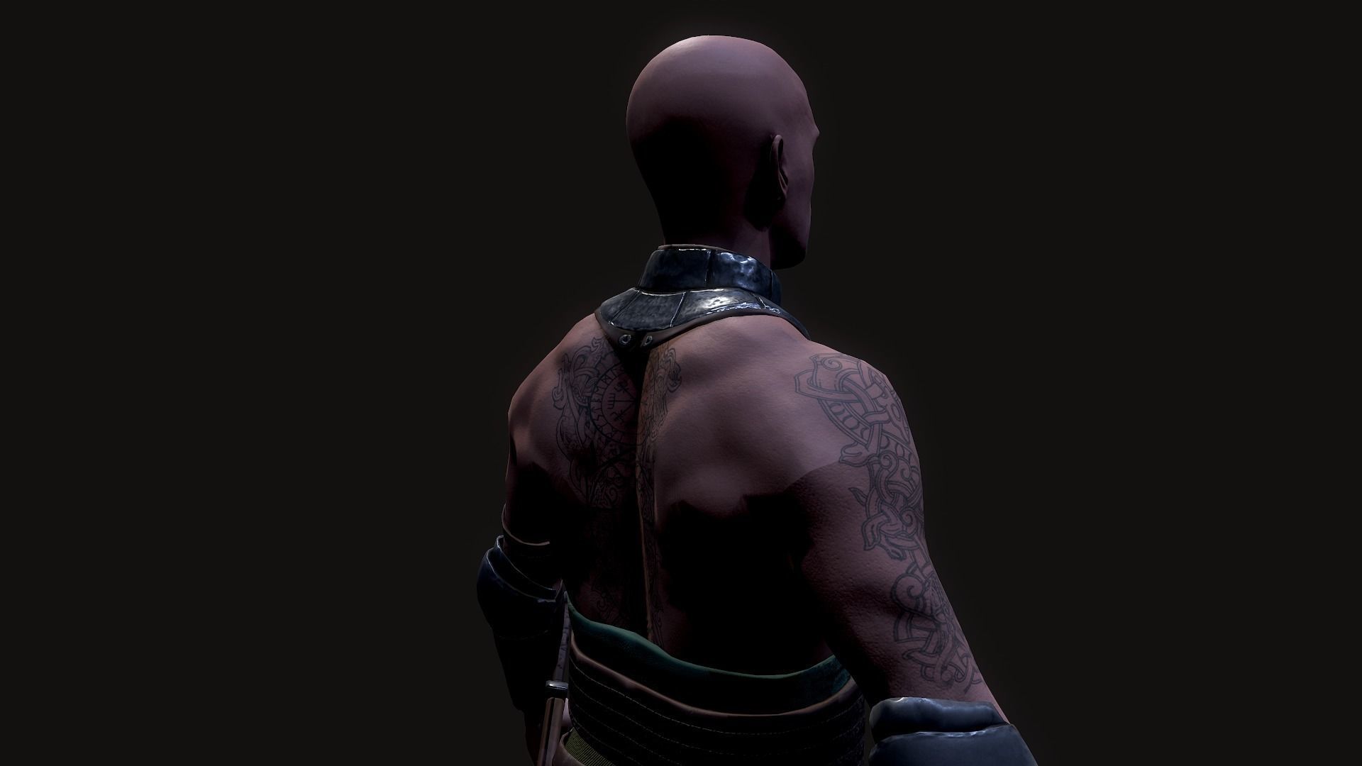 Hell Viking Low-poly 3D model_14