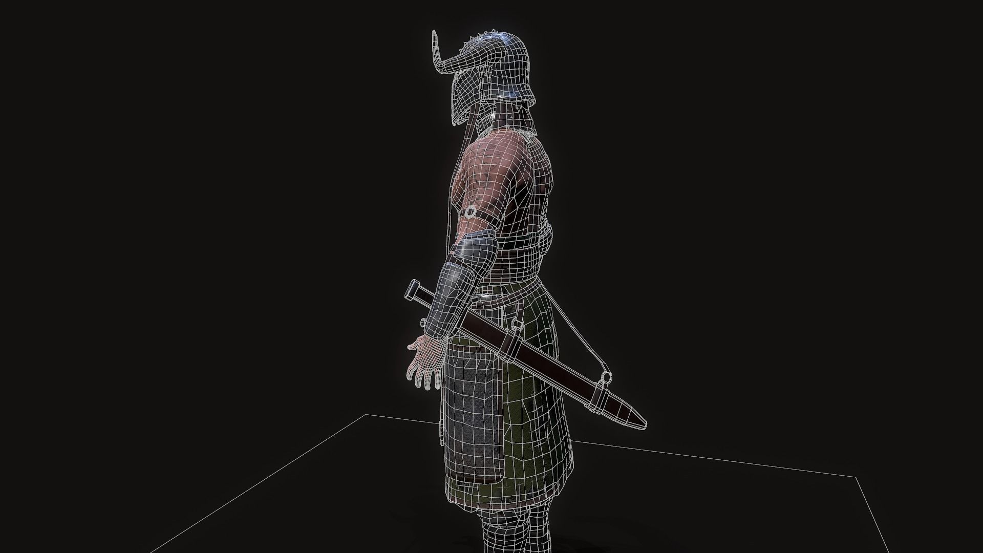 Hell Viking Low-poly 3D model_24