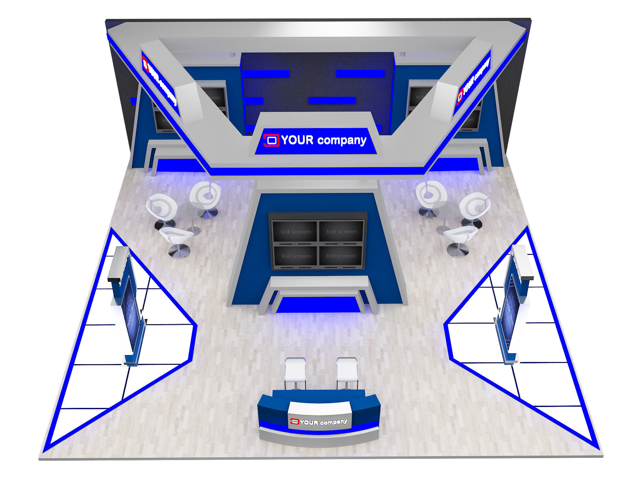 Booth Exhibition Stand a597b 3D model_6