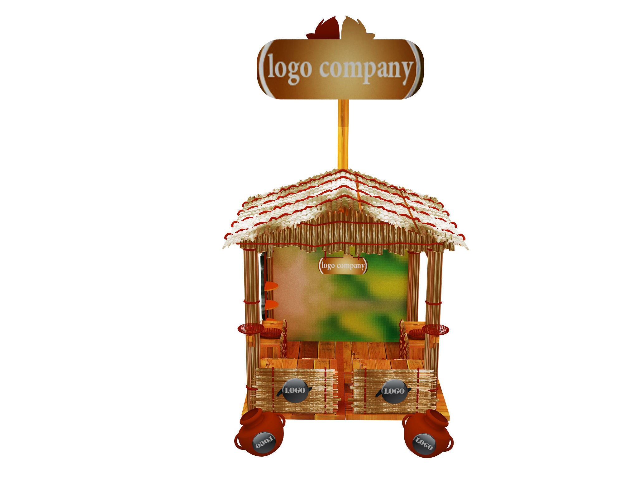 Booth Exhibition Stand a597c 3D model_6