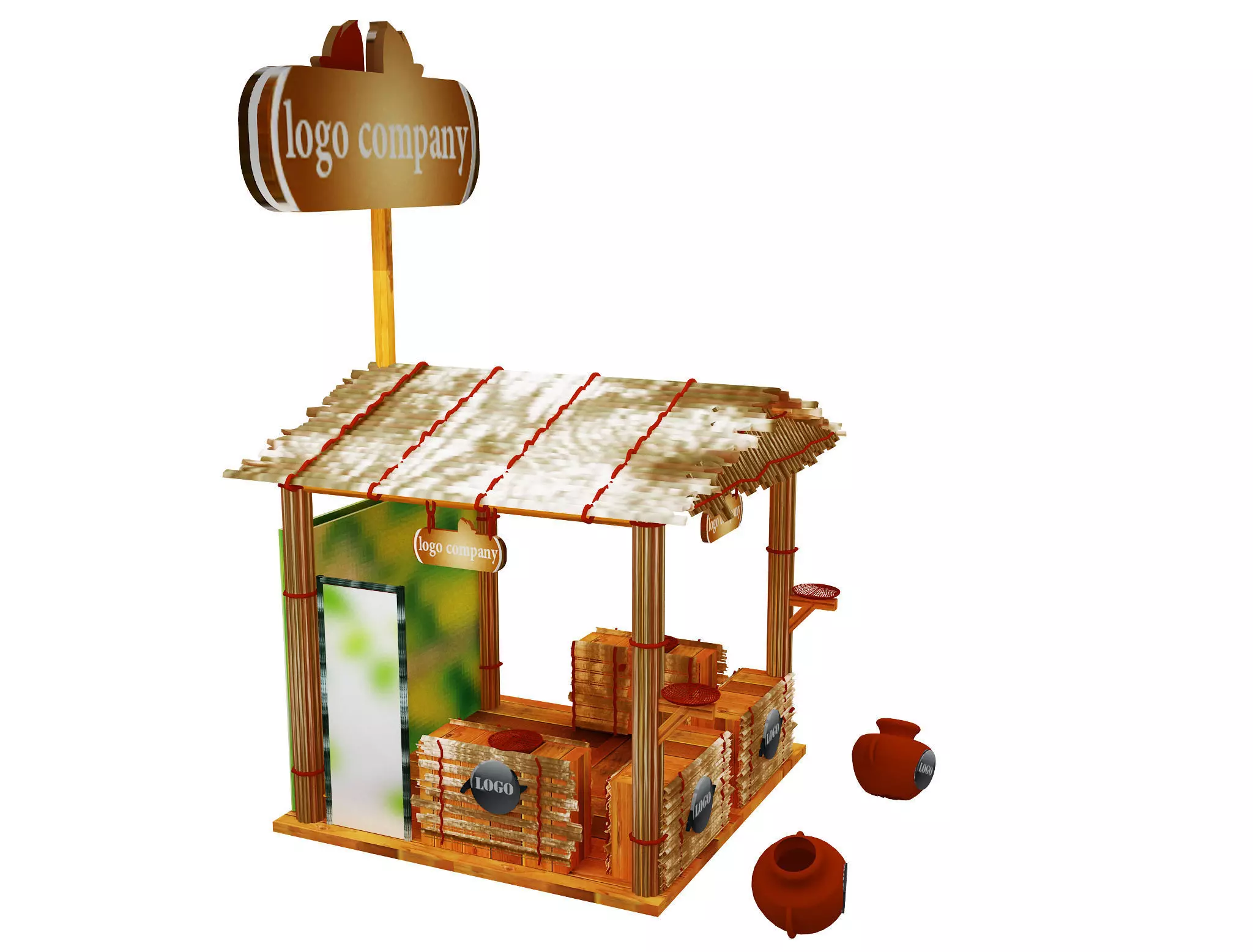 Booth Exhibition Stand a597c 3D model_0