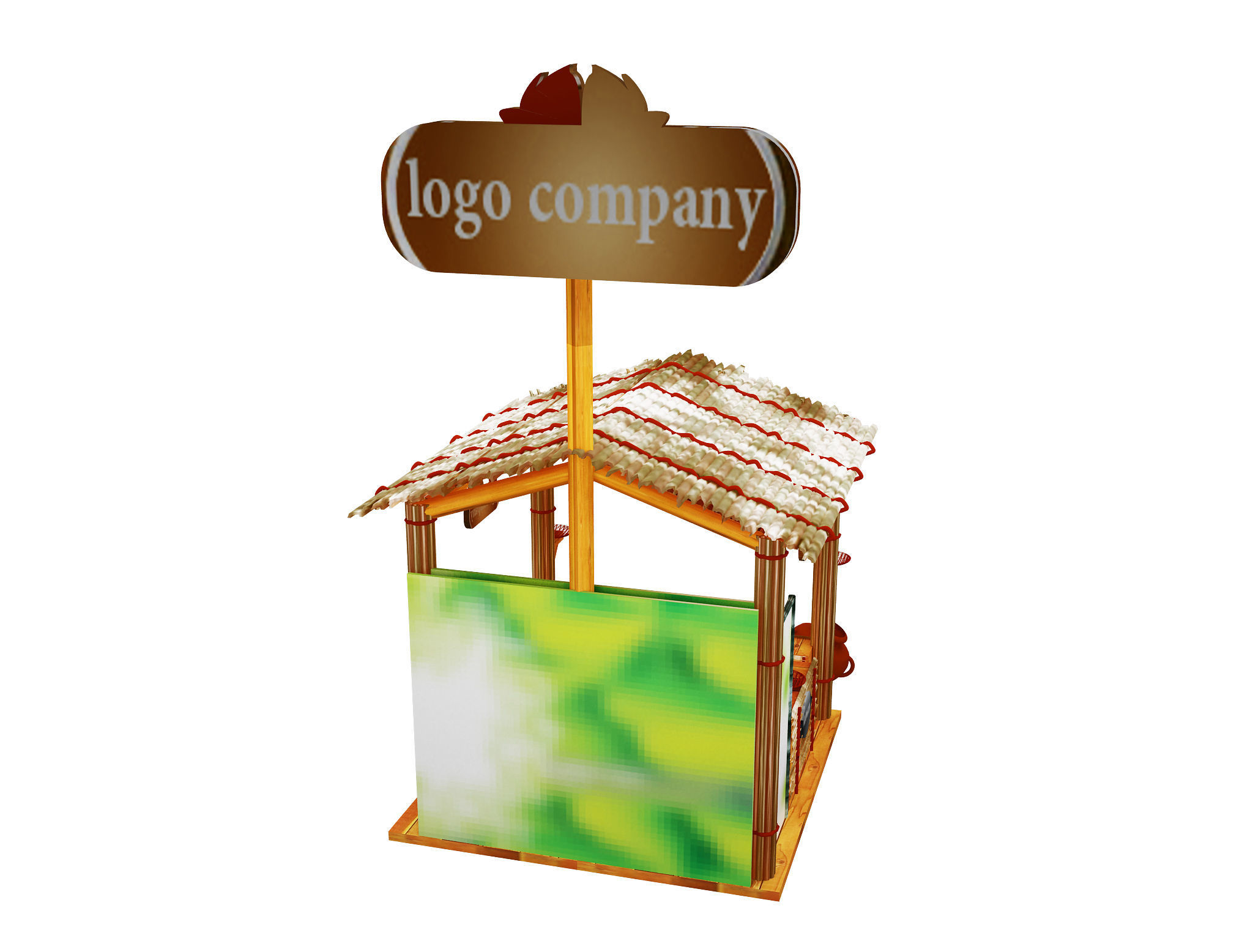 Booth Exhibition Stand a597c 3D model_8