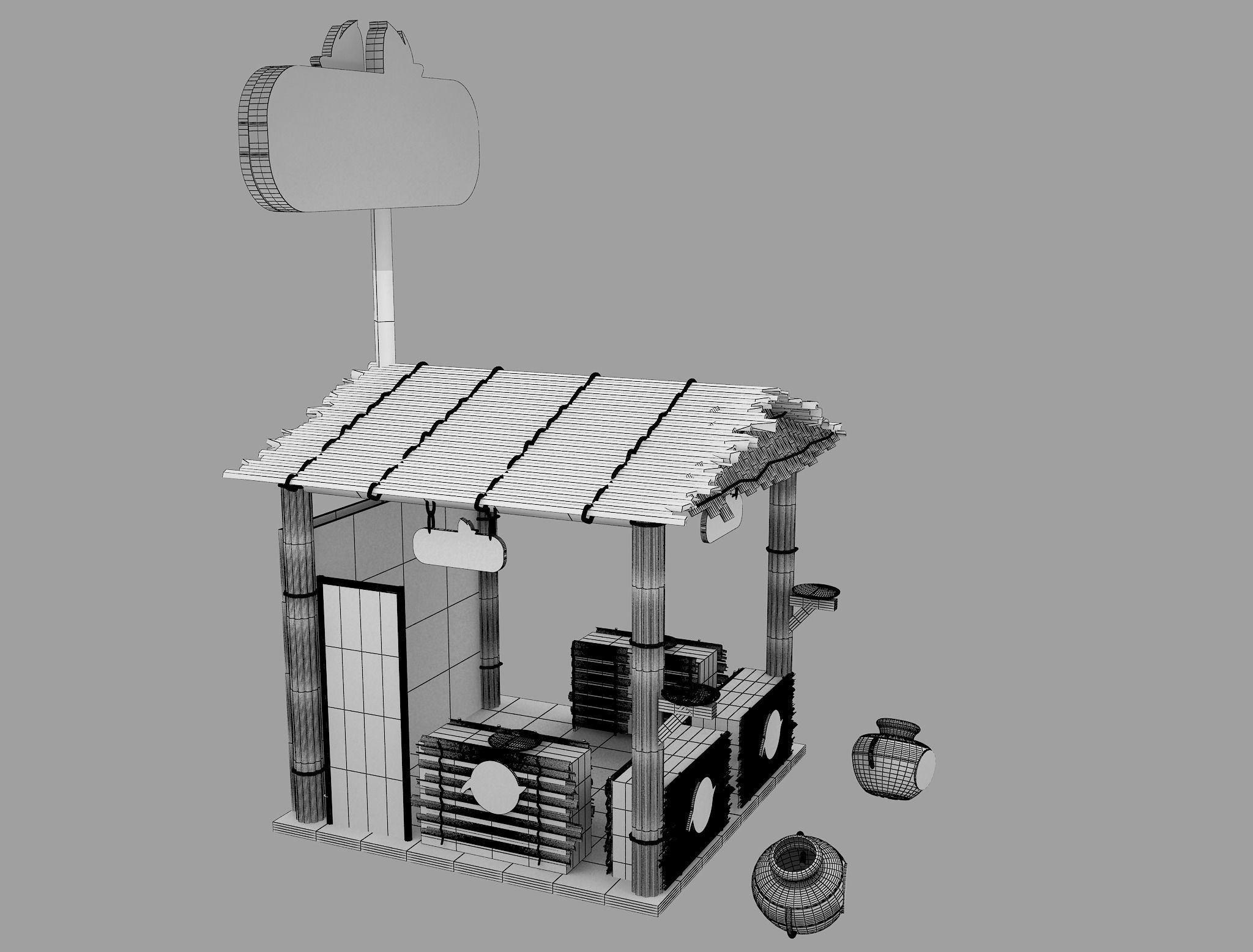 Booth Exhibition Stand a597c 3D model_1