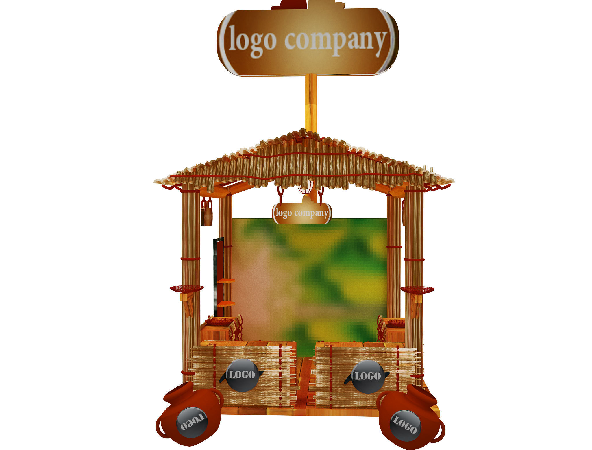 Booth Exhibition Stand a597c 3D model_4