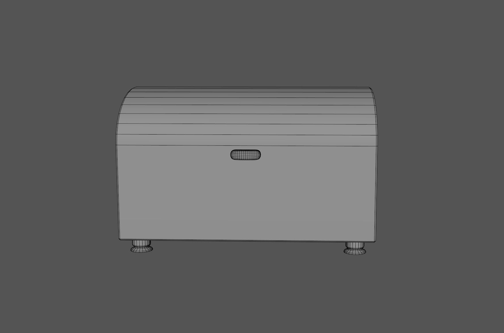 Golden Coin with Chestbox and pouch Low-poly 3D model_9