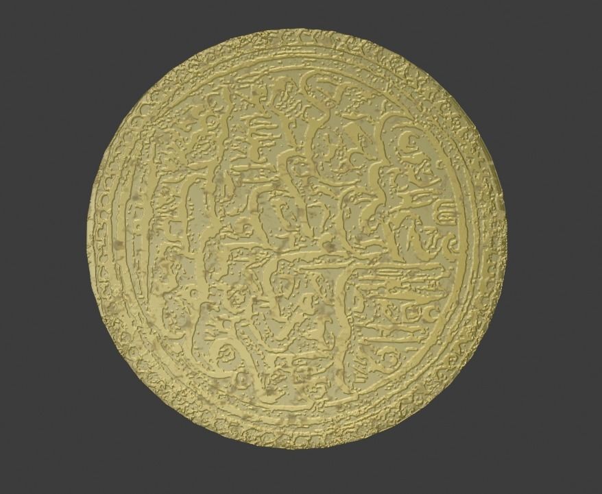 Golden Coin with Chestbox and pouch Low-poly 3D model_2