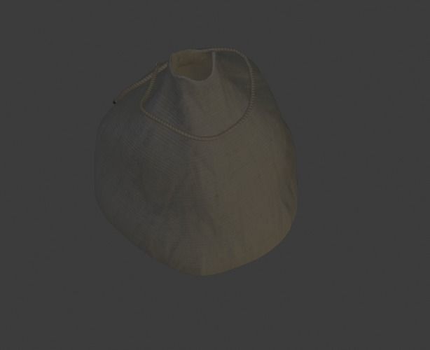 Golden Coin with Chestbox and pouch Low-poly 3D model_1